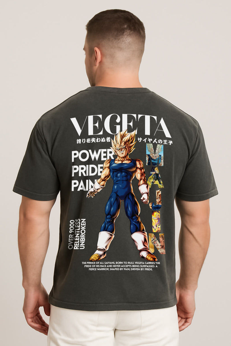 Camiseta Street Oversized Premium Vegeta - Várias Cores