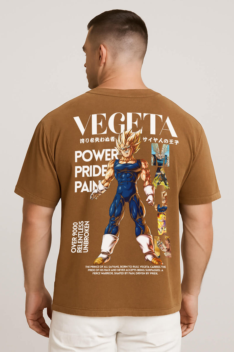 Camiseta Street Oversized Premium Vegeta - Várias Cores