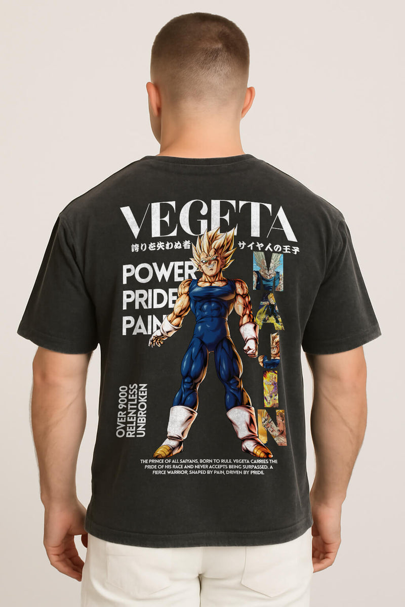 Camiseta Street Oversized Premium Vegeta - Várias Cores